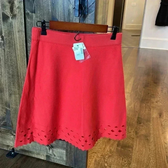 Saks Fifth Avenue Womens Skirt Cut Out Hem Elastic Waist Small - Picture 4 of 5